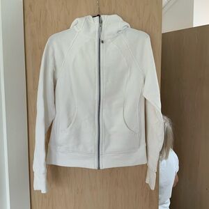 Lululemon white scuba zip up size 6